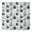 Grey Dog Paw, variant on German Shepherd Dog and Flower Square Fitted Tablecloth with Elastic Edge,Square Table Cover,Washable Elastic Table Cover for Home Kitchen Party Decor 34"x34"