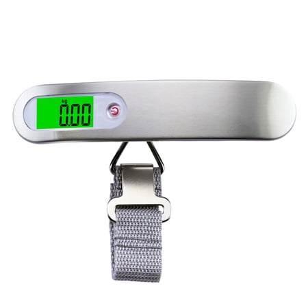 BIMZUC Digital Luggage Scale Travel Essentials Portable Handheld Weight Scale with LCD Display Suitcase Scales Gift for Travelers, 110 lbs / 50 kg Capacity, White