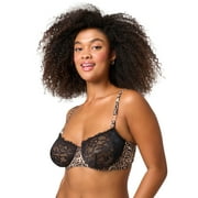 Adored by Adore Me Women’s Cara Unlined Balconette Bra, Sizes 38C-40DD