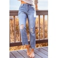 thumbnail image 2 of POGLIP Jeans Slim Fit Déchirés Bleu Ciel pour Femmes, 2 of 6