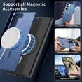 thumbnail image 2 of Cutyskin PU Leather Phone Case for Samsung Galaxy S23 Plus with Magnetic Car Mount & Wireless Charging – Skin-Feel Luxury Shockproof Screen Camera Protection Cover for Galaxy S23 Plus, Blue, 2 of 10