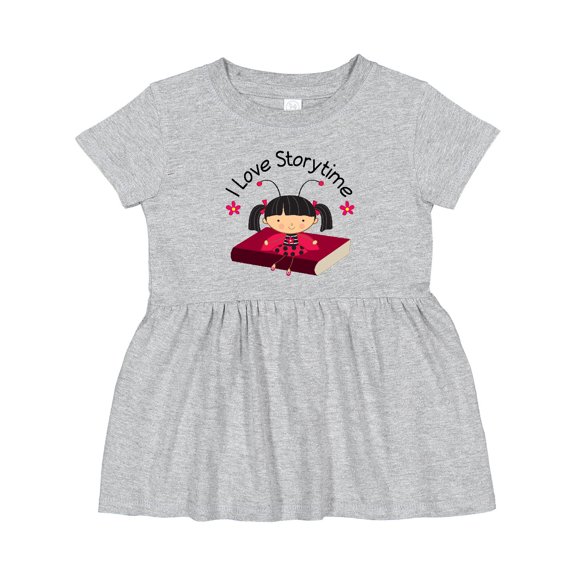 Inktastic Library I Love Storytime Reading Girls Baby Dress