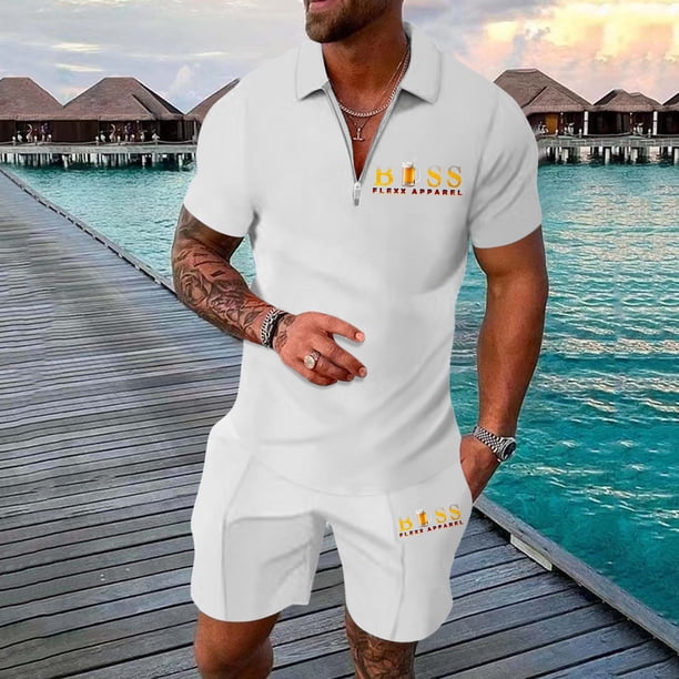 WILLBEST Pantalones Cortos Deportivos para Hombre, para Nadar, Playa, Informales, para Caminar Al Aire Libre, Pierna Recta, Largo Medio, con Diseño de Estampado de Mascota