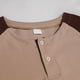 thumbnail image 4 of Blusas y camisas de manga larga con cuello redondo para hombre, blusa informal de patchwork con botones y cuello redondo, sudadera con capucha para hombre, 4 of 5