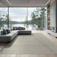 thumbnail image 2 of ODIKA 8'x10' Washable Area Rug Non-Slip Chair-Friendly Mat Seagrass Angled Zigzag Neutral Textured Inspired Contemporary for Dining Room, Large Office, Lounge, 2 of 7