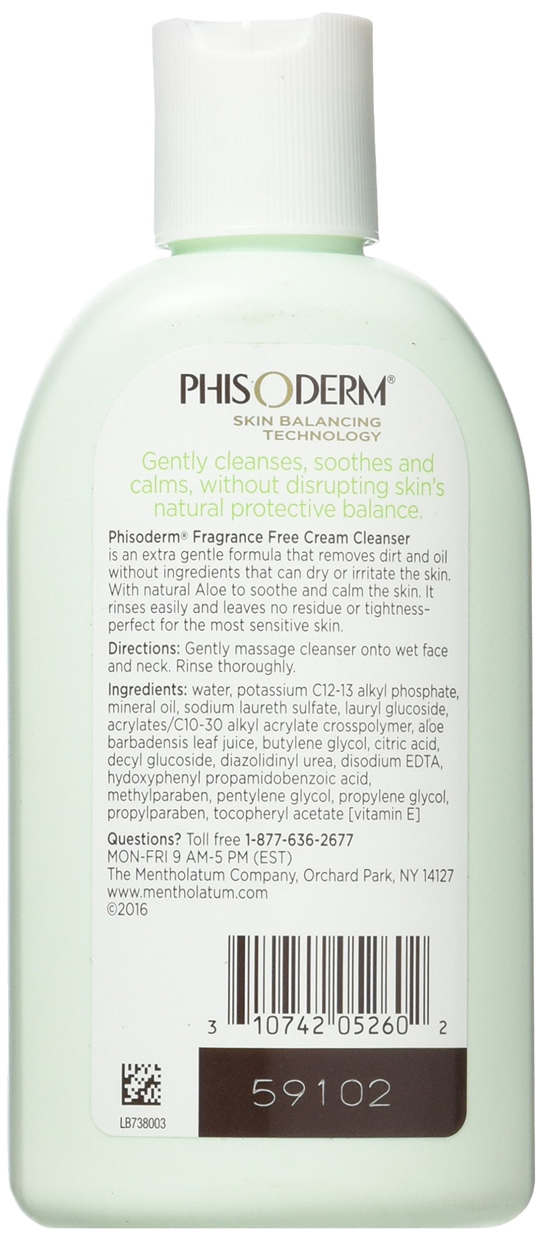 Phisoderm Fragrance Free Cream YPF5&nbsp;Cleanser For Sensitive Skin 6 oz (Pack of 4)