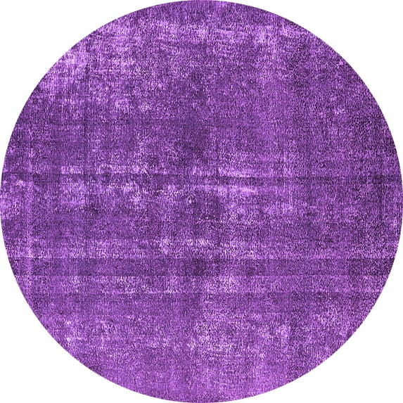 Ahgly Company Indoor Round Oriental Purple Industrial Area Rugs, 6' Round
