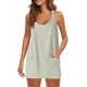 thumbnail image 5 of ICHUANYI ClearanceWomen's Summer Comfortable Casual Suspender Shorts Pocket Jumpsuit Shorts(Beige, M) ICHUANYI WER20232080501251, 5 of 8