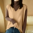 thumbnail image 3 of DHFJKG Womens Sweater Vests Knitted Solid Color Sleeveless V Neck Tunic Top Pullover Loose Fit Casual Tops, 3 of 3
