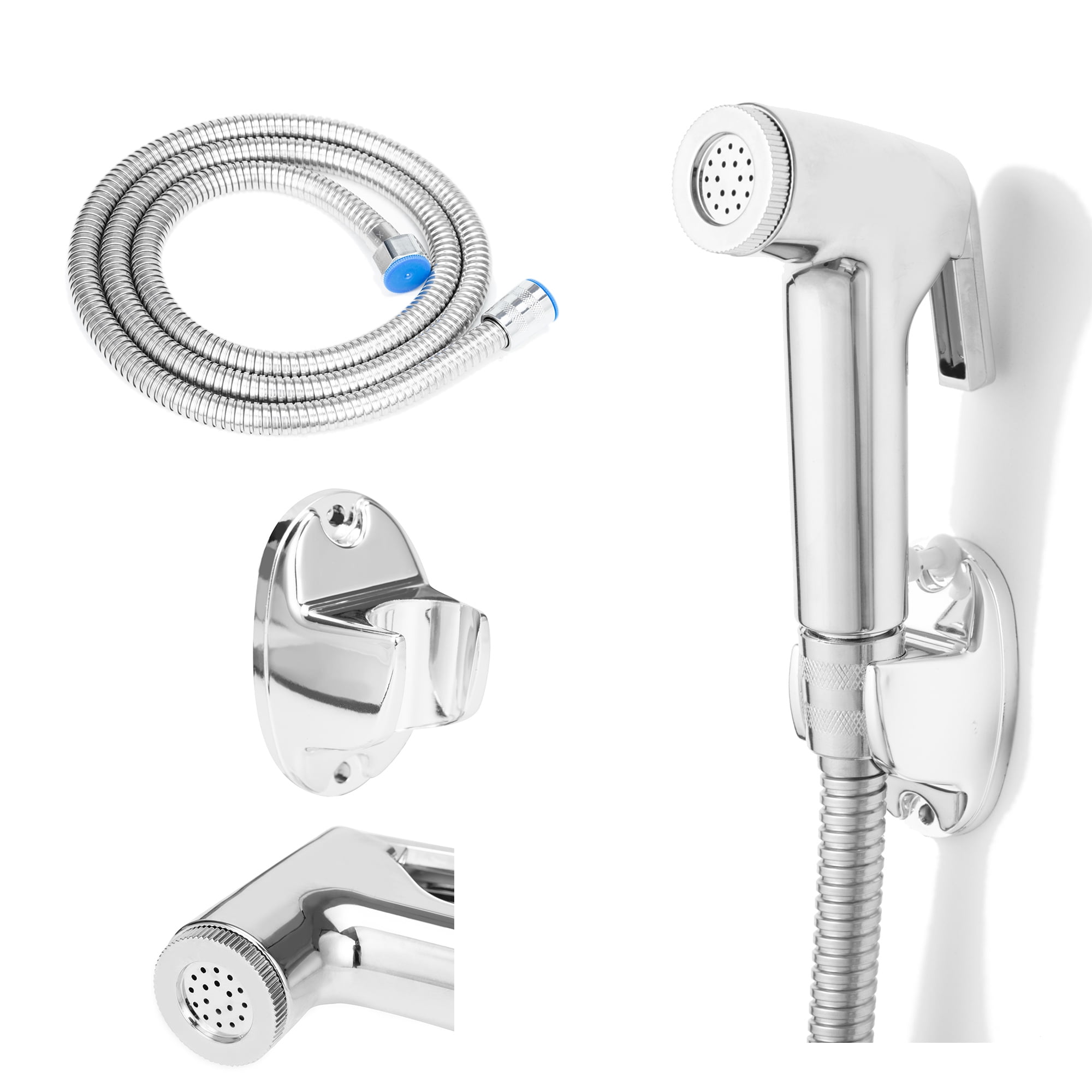 Multifunctional ABS Bathroom Handheld Toilet Bidet Shower Sprayer Hose Holder Wall Bracket Set