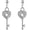 Silver key earrings, variant on Asymmetric Lock Key Dangle Earrings for Women Simple Unique Chic Crystal Cubic Zirconia Irregular Dismatch Hollow Heart Shaped Key Geometric Padlock Gold Silver Plated Hanging Drop Stud Ear...[q2015]