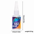 thumbnail image 3 of 1pc 502 Instant Quick Dry Super Glue, Cyanoacrylate Strong Adhesive, Fast Bond Liquid Glue for Rubber, Metal, Faux Leather and Office Daily Supplies, 3 of 8
