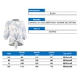thumbnail image 4 of Blusa George para Dama, Manga 3/4 con Abertura con Amarre en Cintura Estampado Azul T CH, 4 of 4
