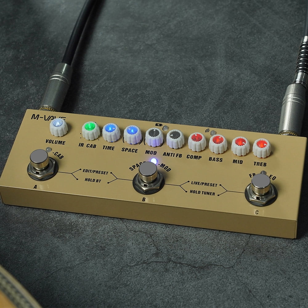Multi Effects Acoustic Guitar Pedal,Cube Baby AC Guitar Multi Effects Pedal Delay Chorus Tremolo Reverb Effect Pedal