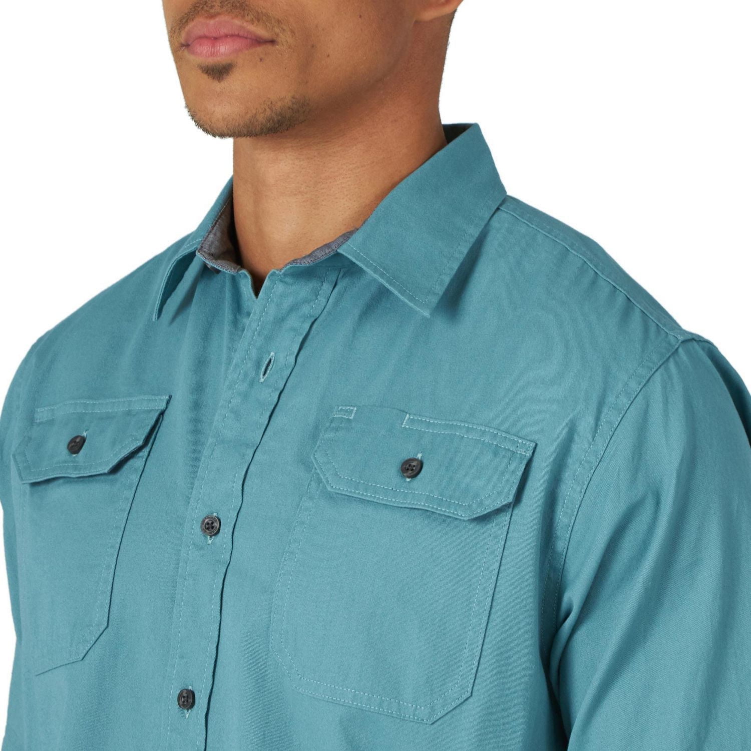 Wrangler Men's Manches Courtes Sergé
