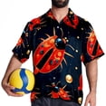 thumbnail image 4 of Seven Starred Ladybird Men's Short Sleeve Button Down Poplin Casual Beach Shirts, 4 of 6