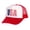 Red - USA, variant on American Flag Patriotic USA Classic 5 Panel Mesh Snap Back Trucker Hat [Navy - USA]