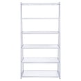 thumbnail image 6 of Coleen Bookshelf, Red High Gloss & Chrome (1Set/2Ctn), 6 of 9