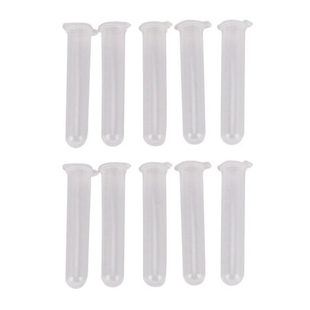 

10pcs 10ml micro centrifuge tube vial clear plastic vials container snap cap WL