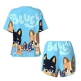 thumbnail image 5 of Lsque Bluey Women's Short-Sleeved Pajama Set - 2 Piece Soft and Lightweight Sleepwear Set-Large, 5 of 9