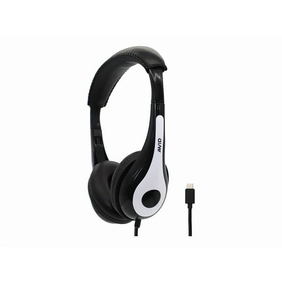 AVID Products AE-35 Binaural On-Ear USB-C Wired Headphones White 2AE35WUSB