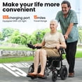 thumbnail image 5 of Foldable Electric Wheelchair,20+ Miles Long-Range(286LBS)Lightweight Portable Electric Wheelchair for Adults,Smart Motorized Mobility Scooter with 360°Joystick,Warranty,Black, 5 of 13