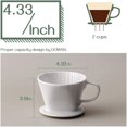 thumbnail image 3 of HLONK Filtre à Café en Céramique Réutilisable pour Café Filtre Blanc, 3 of 5