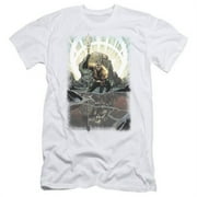 Trevco Jla-Brightest Day Aquaman Short Sleeve Adult 30-1 Tee- White - Small