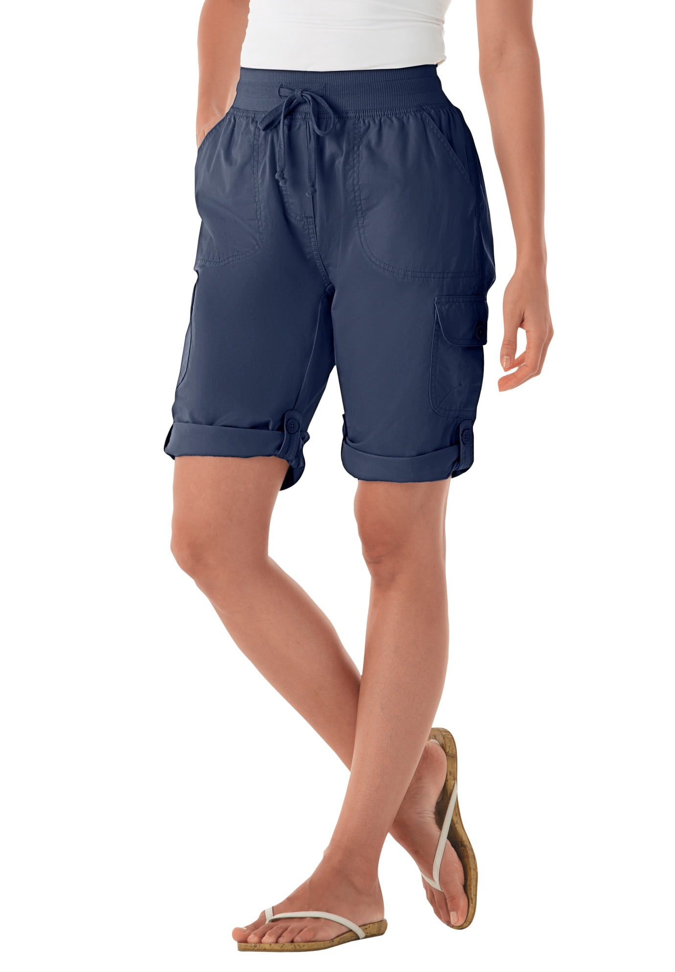 Woman Within Women's Plus Size Convertible Length Cargo Short Short -  Walmart.com