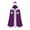 Purple, variant on Christmas Cloak for Women Casual Print Lace Pleated Lace Solid Color Hooded Short Velvet Cape