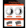 thumbnail image 3 of Front and Rear Brake Rotors Kit Compatible with 2002-2006 Chevrolet Avalanche 2500 (8 STUD), Includes Front & Rear Rotors, Ceramic Brake Pads, Clips, Galvanized HT250 Cast Iron, Low Dust, 3 of 11