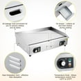 thumbnail image 4 of 30" Commercial Electric Griddle, 3000W Electric Countertop Griddle, Non-Stick Restaurant 110V Teppanyaki Flat Top Grill Stainless Steel Adjustable Temperature Control 122°F-572°F (NO PLUG), 4 of 8