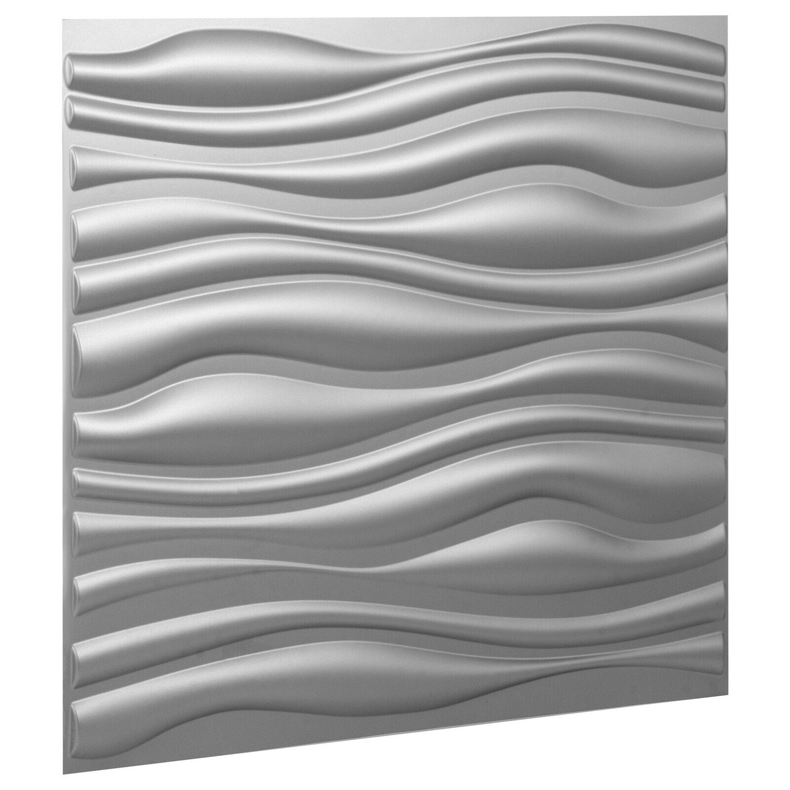 Vevor 13 Pack 3d Pvc Wave Panels For Interior Wall Decor 3d Wall Tiles 19 7x19 7 Walmart Com Walmart Com