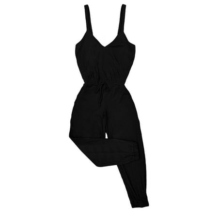 

Cathalem 2022 V Neck Button Tight Leggings Jumpsuit Solid Color Low Cut Long Sleeve Romper Bodysuits For Women Black M