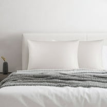 PiccoCasa 2 Pcs 100% Cotton Pillowcases Envelope Standard Isabelline