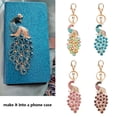 thumbnail image 2 of Porte-clés Paon avec Strass pour Sacs Ou Sac à Main, Bleu, 2 of 4