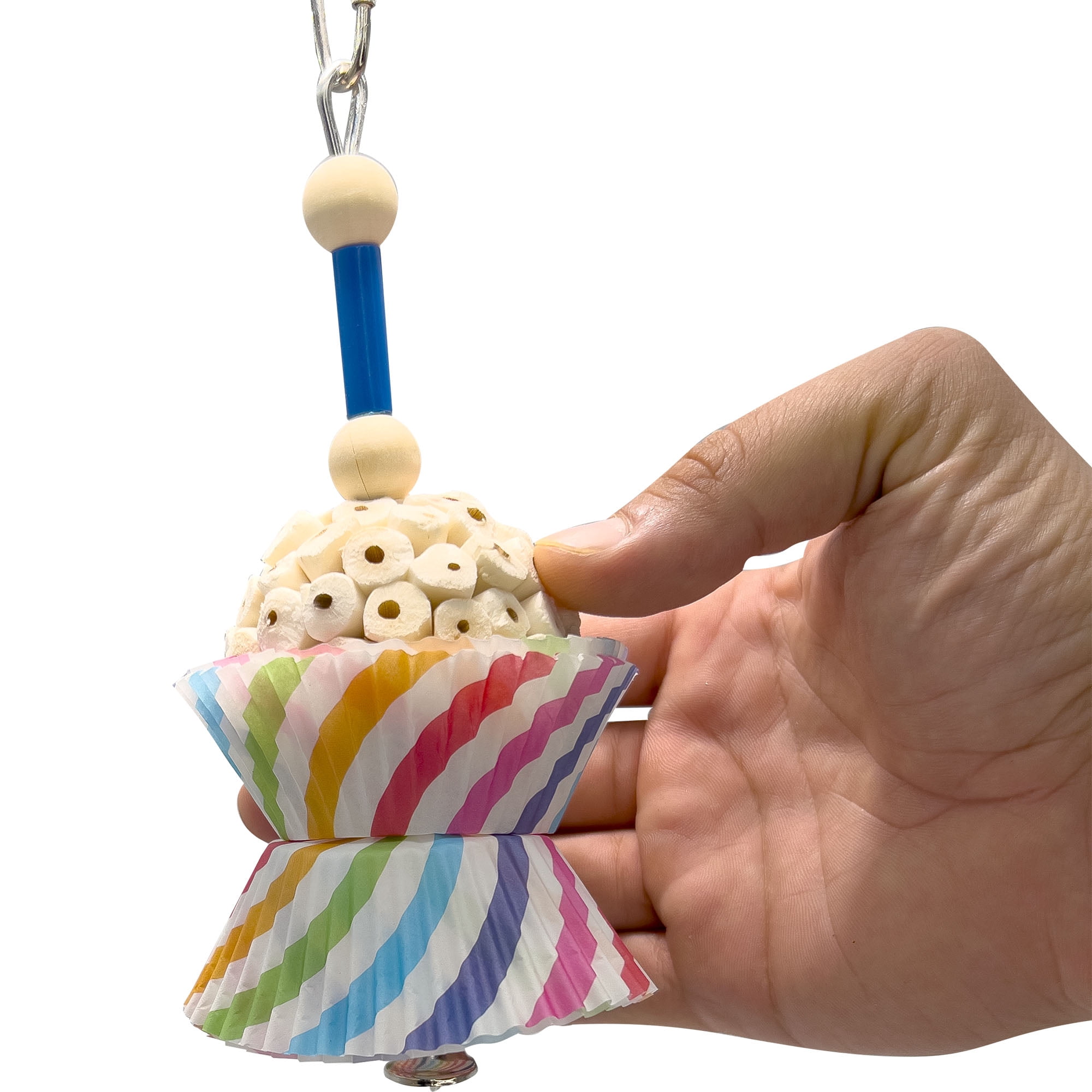 1563 Tutu Chew Three Natural Shredding Sola Mandarin Bird Toys by M&M