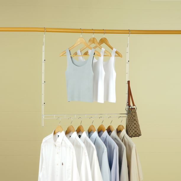 Neu Home 2 Tier Adjustable Closet Rod