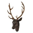 thumbnail image 4 of Modern Geometric Deer Head Wall Decor with Golden Antlers, Black White Checkered Resin Deer Skull Wall Mount, Artistic Home Decor for Living Room, Bedroom, Office Interior Styling, 4 of 6