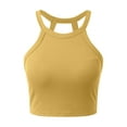 thumbnail image 1 of Hauts de Mode pour Femmes Camisole avec Soutien-Gorge Intégré pour Printemps-Été-Automne – Débardeur Confortable Doux Extensible pour Intérieur Extérieur Festivals de Musique et Usage Quotidien Décontracté, 1 of 8