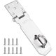thumbnail image 1 of Heavy Duty 5 Inch Lockable with 9 Large Rust Protection Screws Padlock Latch 304 Stainless Steel - DD0, 1 of 5
