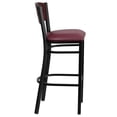 thumbnail image 4 of Pemberly Row 43" Upholstered Bar Stool in Mahogany and Burgundy, 4 of 6