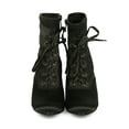 thumbnail image 4 of New Women Indulge Ella-1 Satin Round Toe Lace Up Block Heel Bootie, 4 of 7