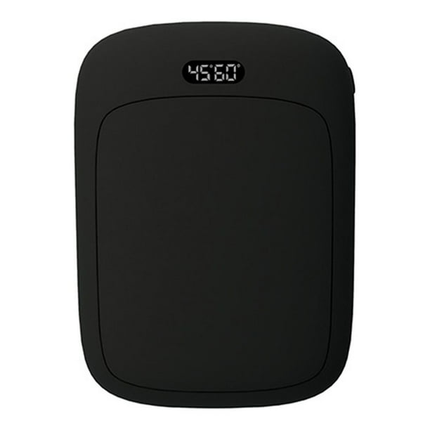 Inteprter Calentador de manos USB de invierno, banco de energía de bolsillo recargable eléctrico, 4000mAh, calentador de calentamiento rápido Suministros térmicos Negro