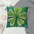 thumbnail image 2 of PHYHOO Happy St. Patrick's Day Pillow Covers , Farmhouse Throw Pillowcases for Home Sofa Couch Cushion Decoration White, 2 of 5