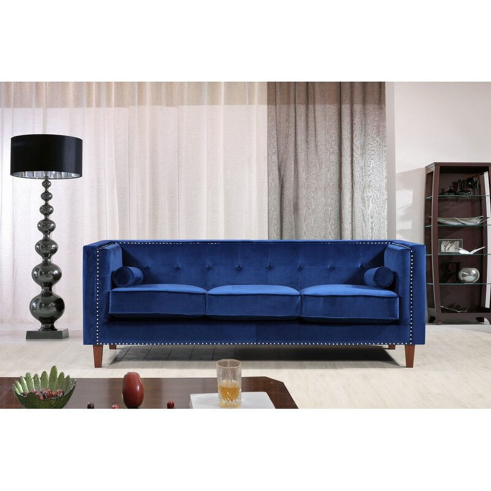 Kittleson 83'' Velvet Square Arm Sofa