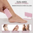 thumbnail image 2 of Glass Pumice Stone 2 Pack Callus Remover for Feet, Elbows, Hands, and Knees, Spain Made - 2 in 1 Pedicure Exfoliator and Scrubber for Rough, Hard Skin (Pink Color), 2 of 6