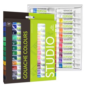Phoenix 24-Color Gouache Paint Set (12ml Tubes)
