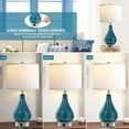 thumbnail image 6 of Partphoner 22.5" Blue Cracked Glass Bedroom Table Lamp for Set of 2, Touch Control 3 Way Dimmable, 6 of 6