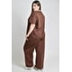 thumbnail image 3 of Conjunto casual blusa + pantalon Roman Fashion /Tallas Extras, 9006 (Cafe) cafe 36, 3 of 6